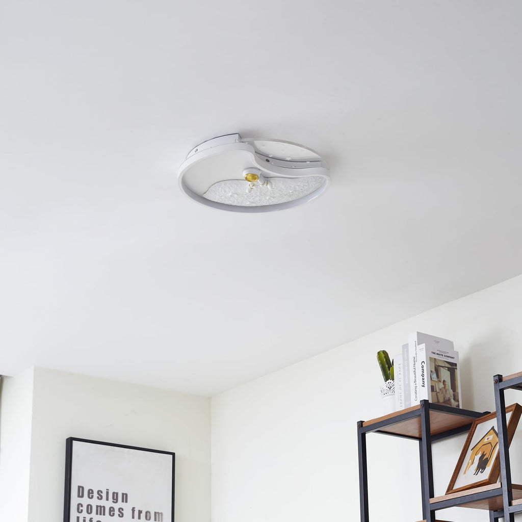 LED taklampe Kosmo månedesign hvit detalj