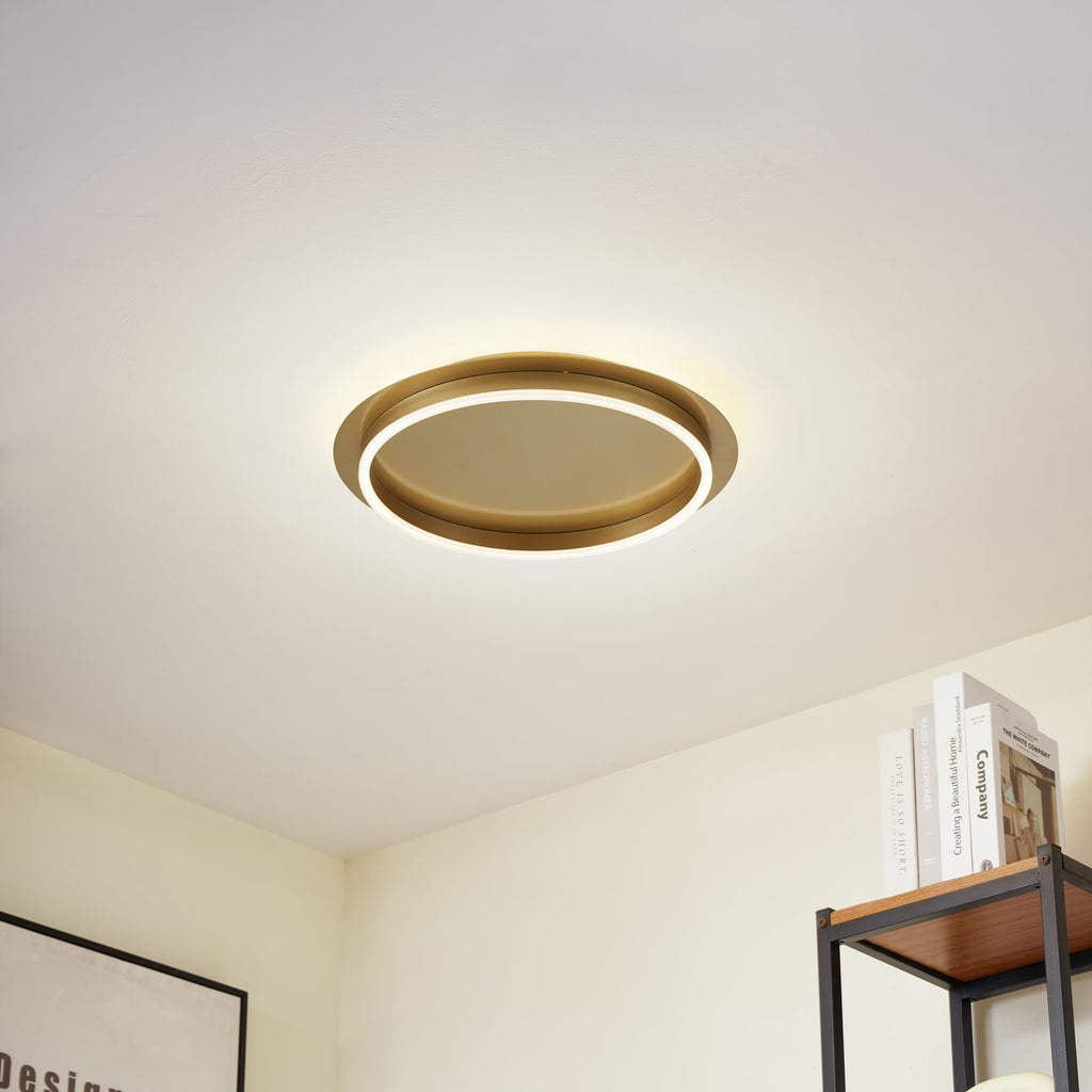 LED taklampe Kunis akryl gull Ø46 cm bakside