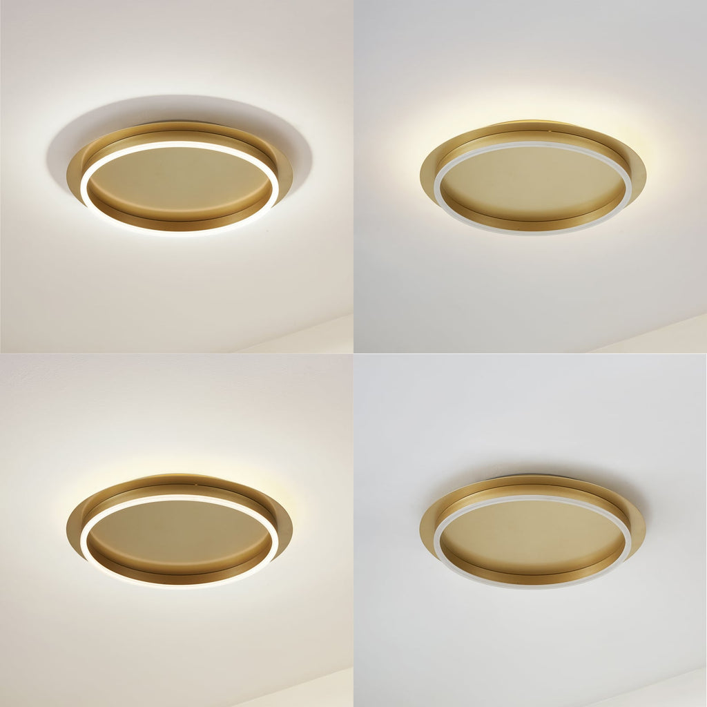 LED taklampe Kunis akryl gull Ø46 cm detalj av materiale