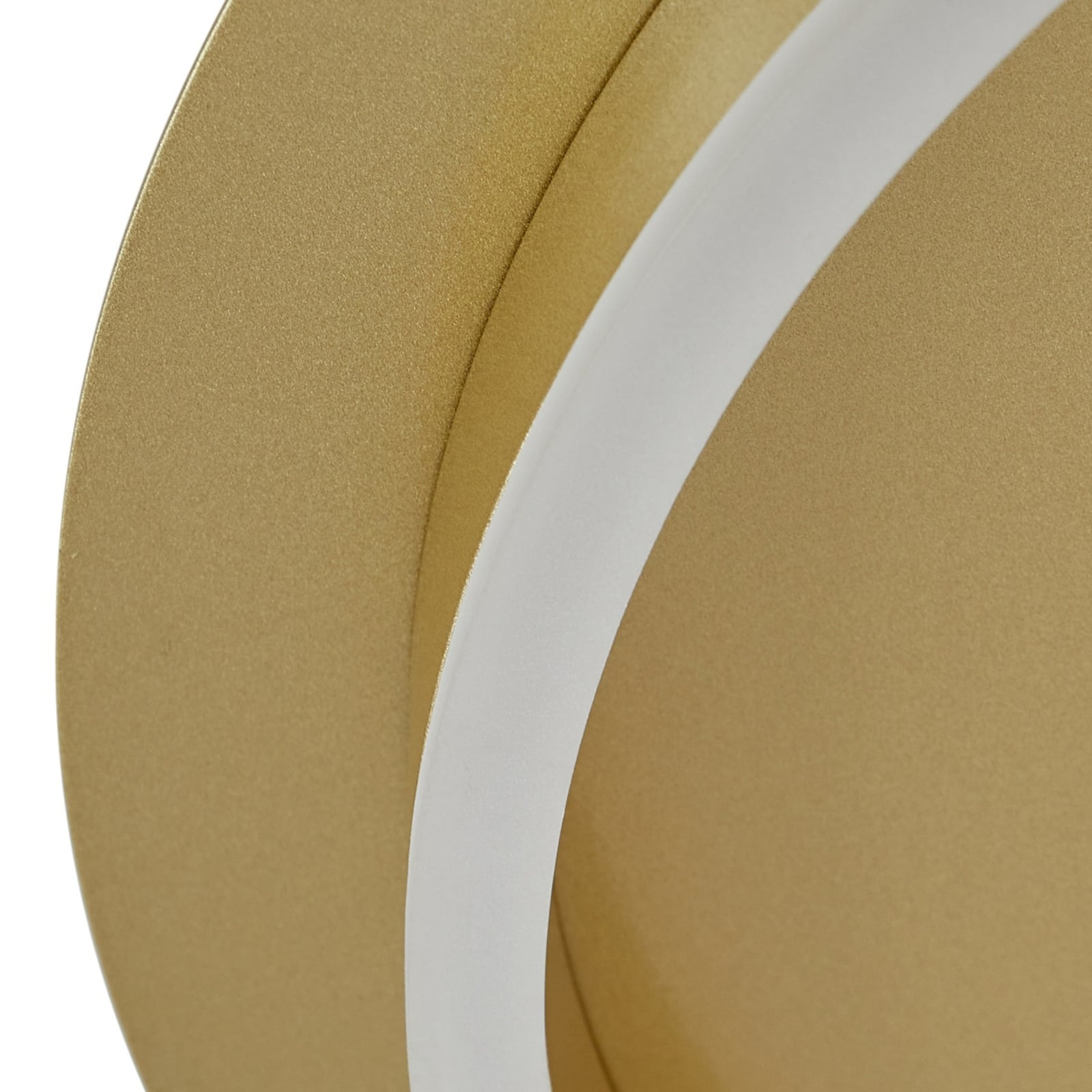 LED taklampe Kunis akryl gull Ø46 cm lys i bruk