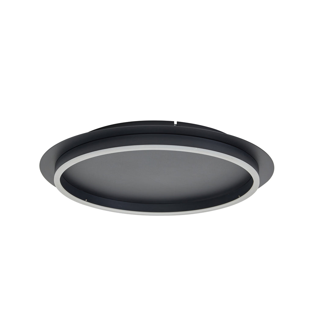 LED taklampe Kunis akryl svart Ø46 cm montert i rom