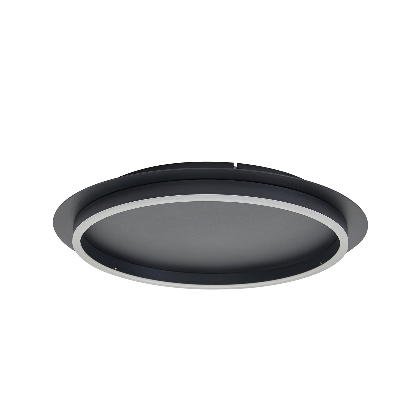LED taklampe Kunis akryl svart Ø46 cm montert i rom