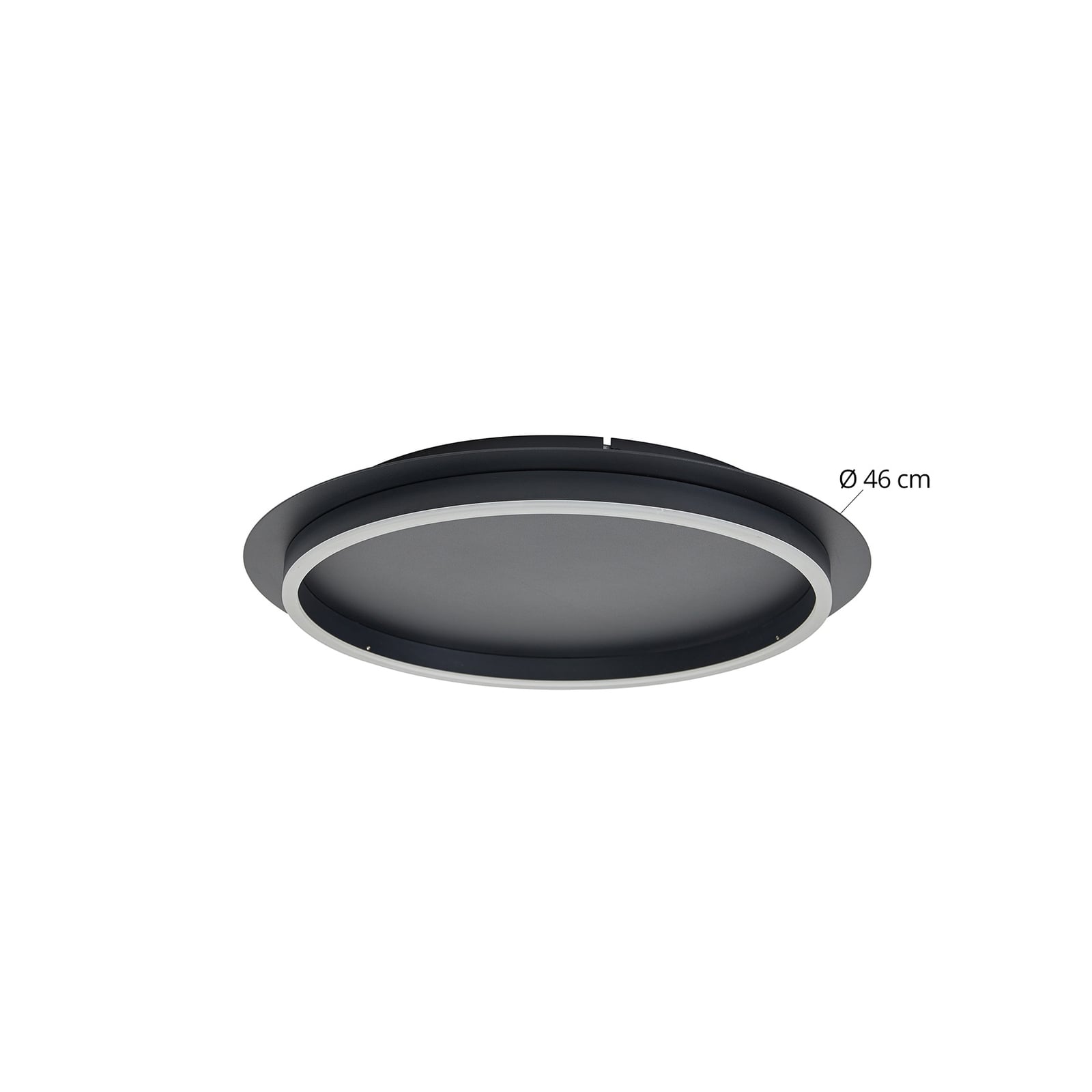 LED taklampe Kunis akryl svart Ø46 cm nærbilde