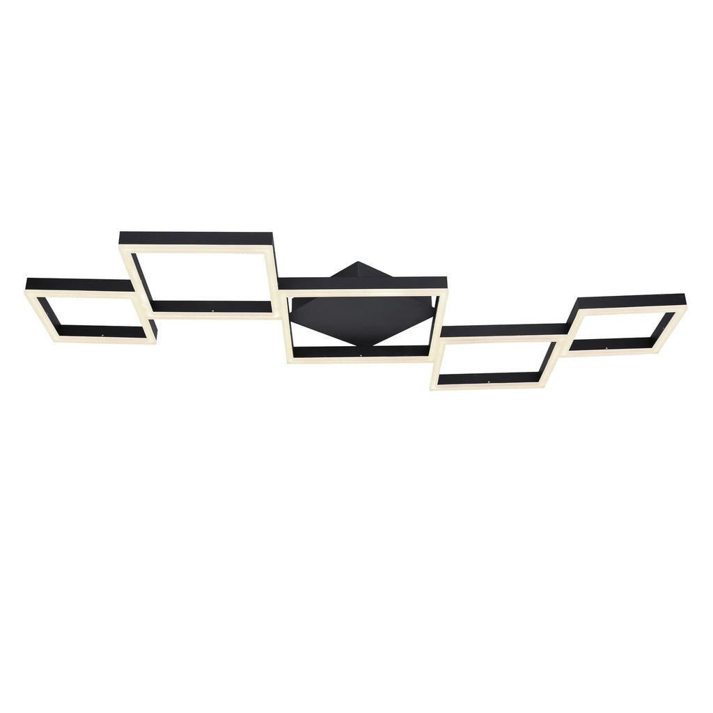 Detalj av LED taklampe Kurio 5-lys svart CCT dimbar