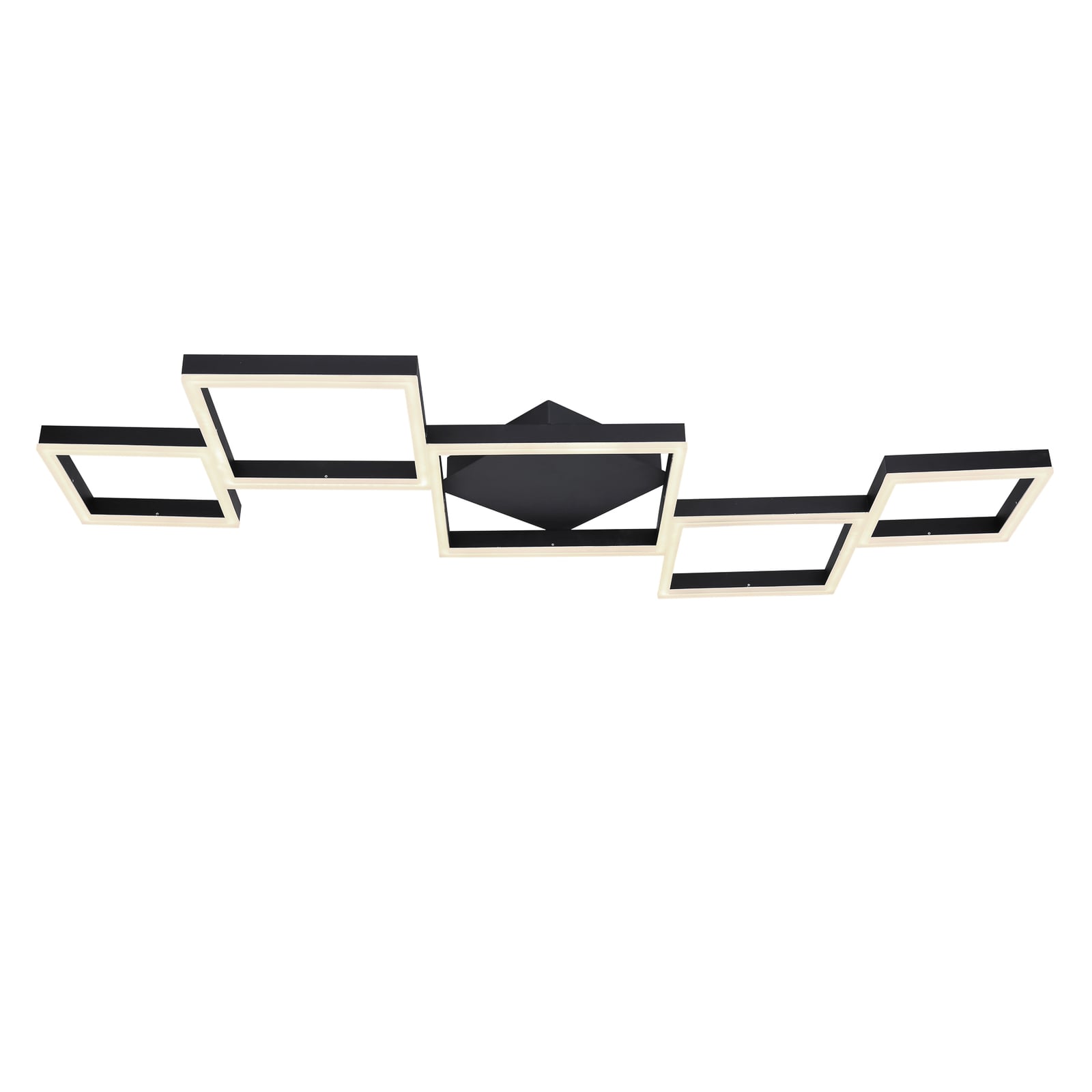 Detalj av LED taklampe Kurio 5-lys svart CCT dimbar