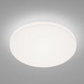 LED taklampe Kymo hvit/krom stål og glass forfra