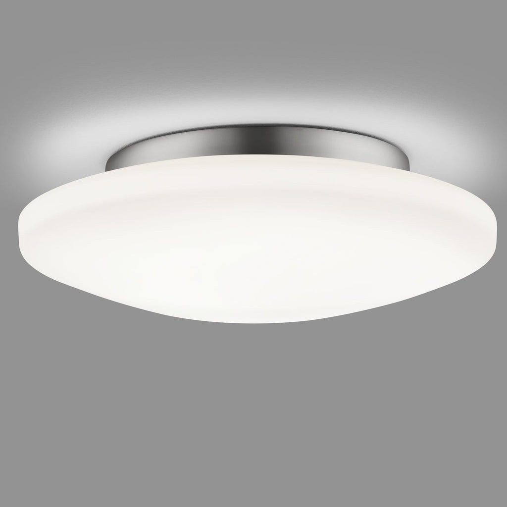 LED taklampe Kymo hvit/krom stål og glass detalj