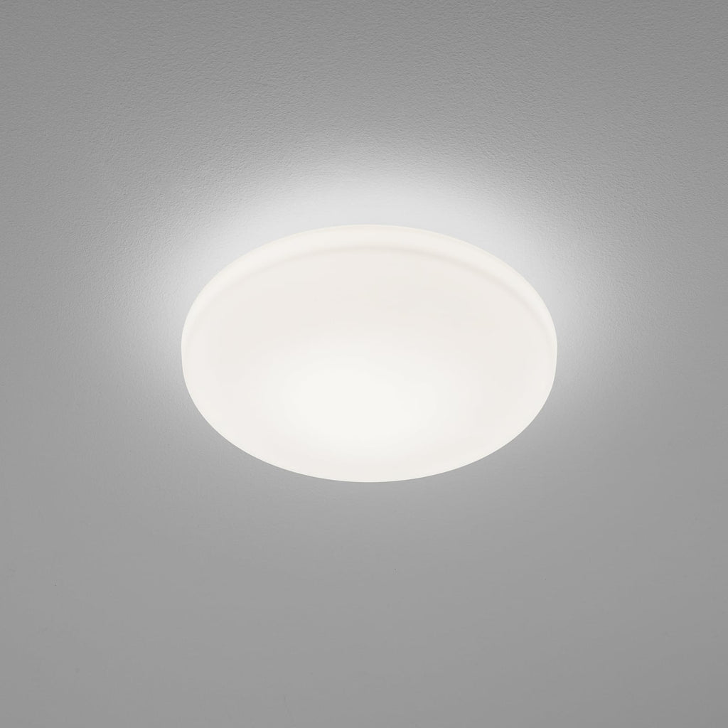 LED taklampe Kymo hvit/krom Ø26 cm 12W IP44 forfra