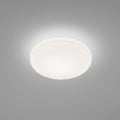 LED taklampe Kymo hvit/krom Ø26 cm 12W IP44 forfra