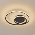 LED taklampe Kyron dimbar svart aluminium Ø45 cm forfra