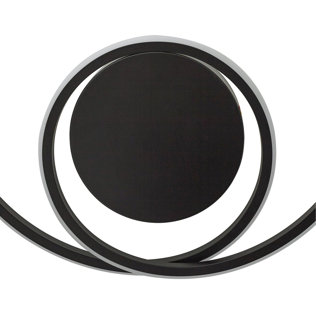 LED taklampe Kyron dimbar svart aluminium Ø45 cm monteringsdetalj