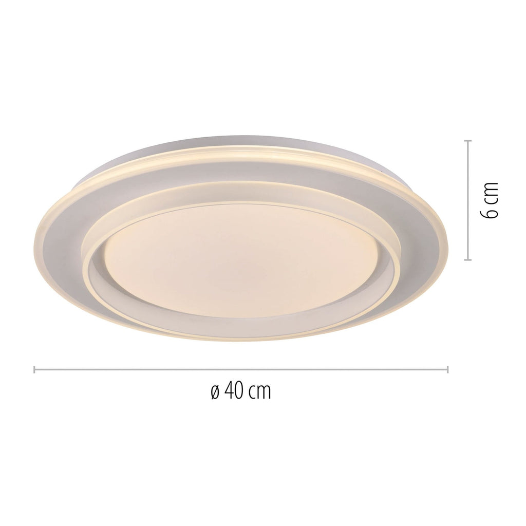 LED taklampe Lago dimbar hvit Ø40 cm CCT fjernkontroll detalj