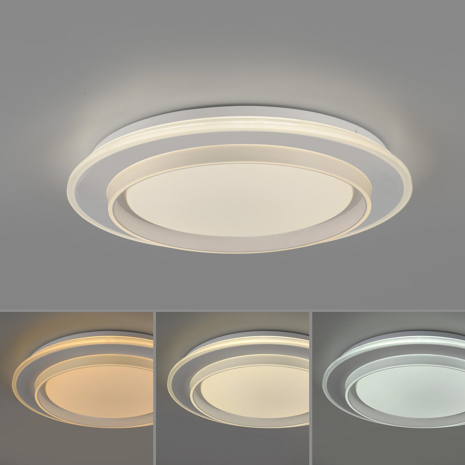 LED taklampe Lago dimbar hvit Ø40 cm CCT fjernkontroll lysstyrkejustering