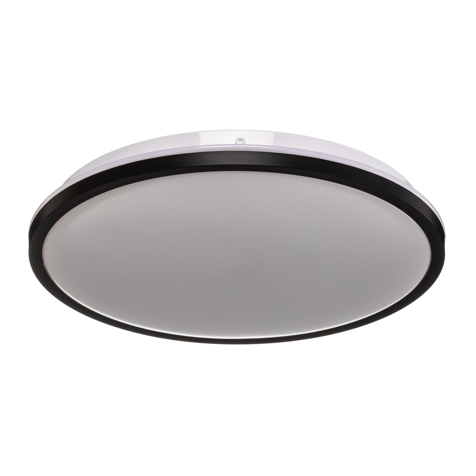Montert LED taklampe Lana med baklyseffekt svart Ø28 cm i rom
