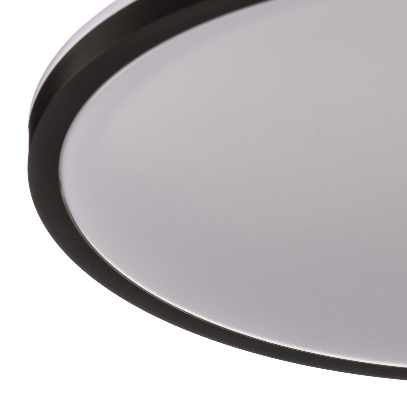 LED taklampe Lana med baklyseffekt svart Ø28 cm med lys på