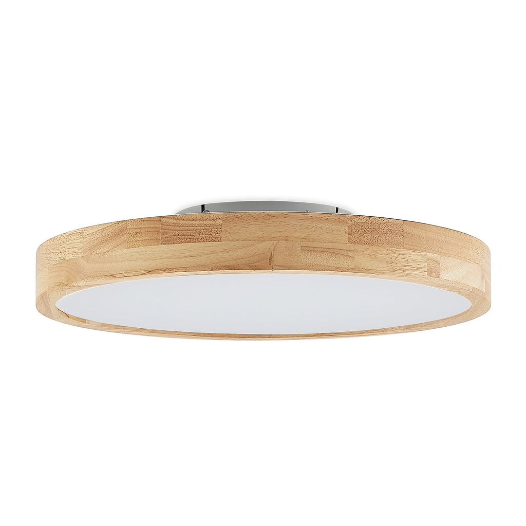 LED taklampe Lanira eik/akryl dimbar CCT Ø50 cm 29W detalj av eik