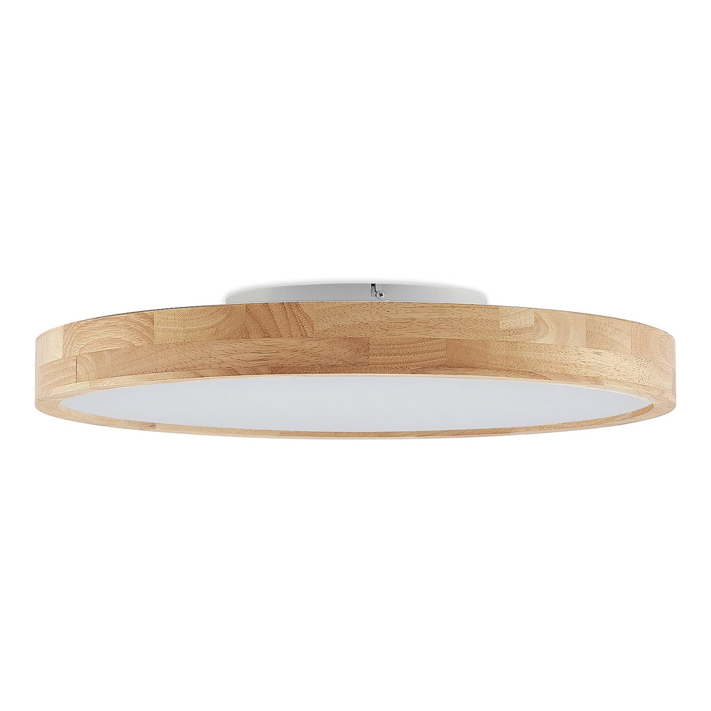 Montert LED taklampe Lanira eik/akryl dimbar CCT Ø60 cm i rom