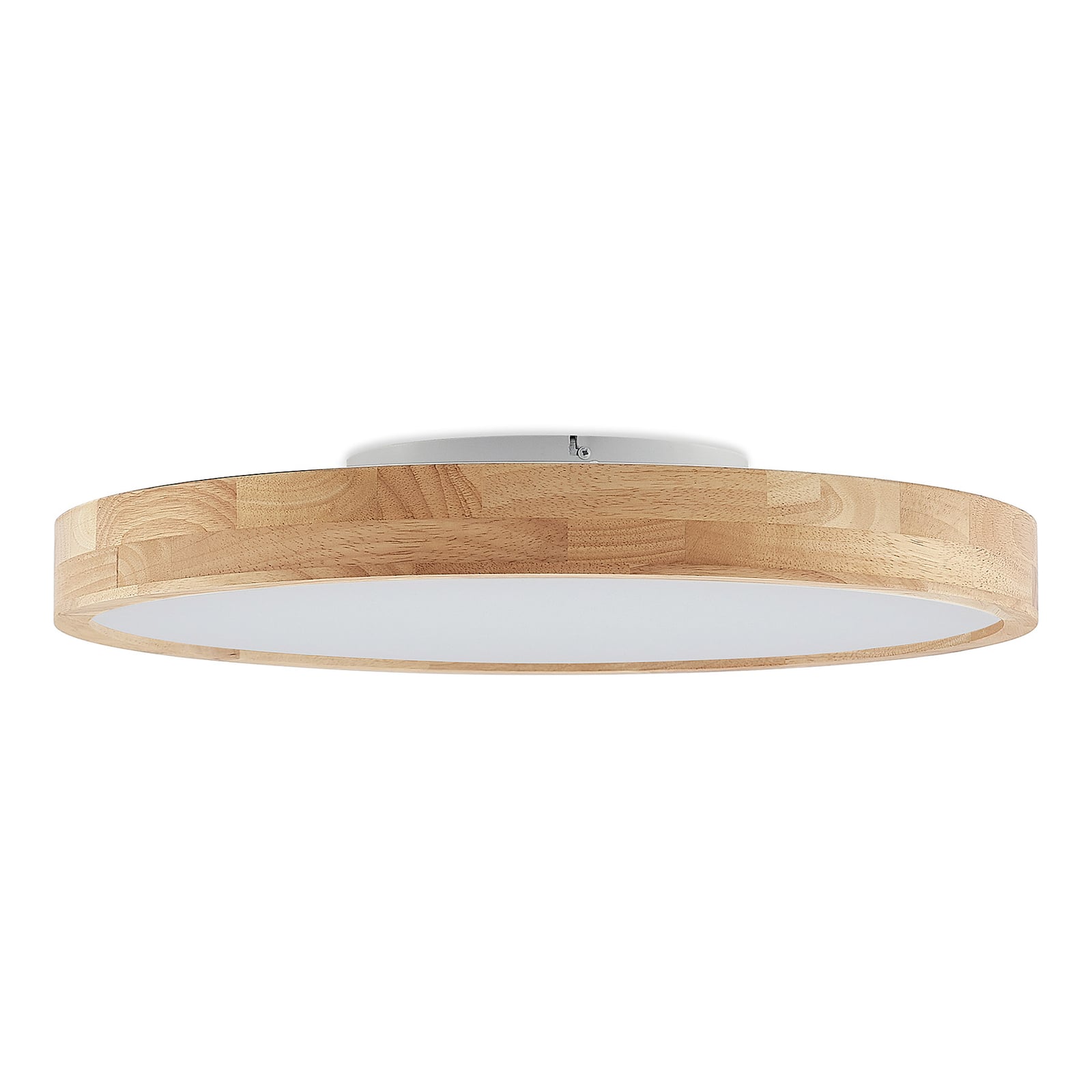 Montert LED taklampe Lanira eik/akryl dimbar CCT Ø60 cm i rom