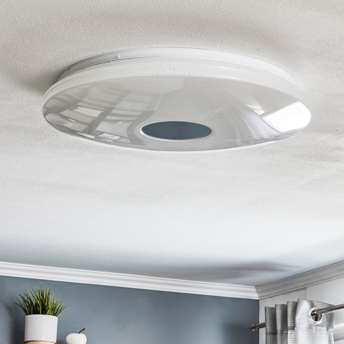 LED taklampe Lavinia med bevegelsessensor Ø60 cm bakside
