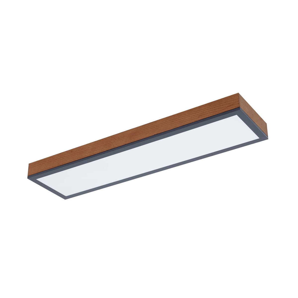 LED taklampe Laviona grafitt/tre 80x20 cm montert i tak