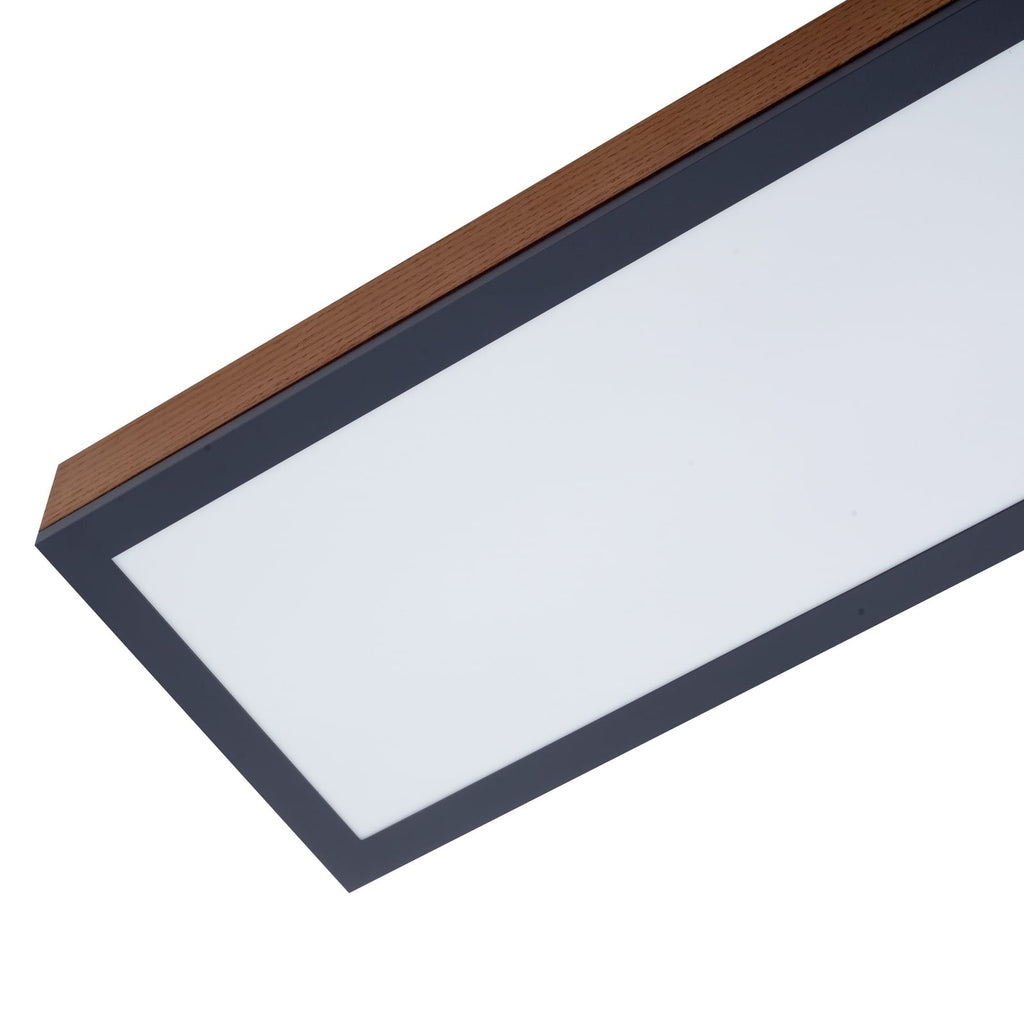 LED taklampe Laviona grafitt/tre 80x20 cm lysdetalj