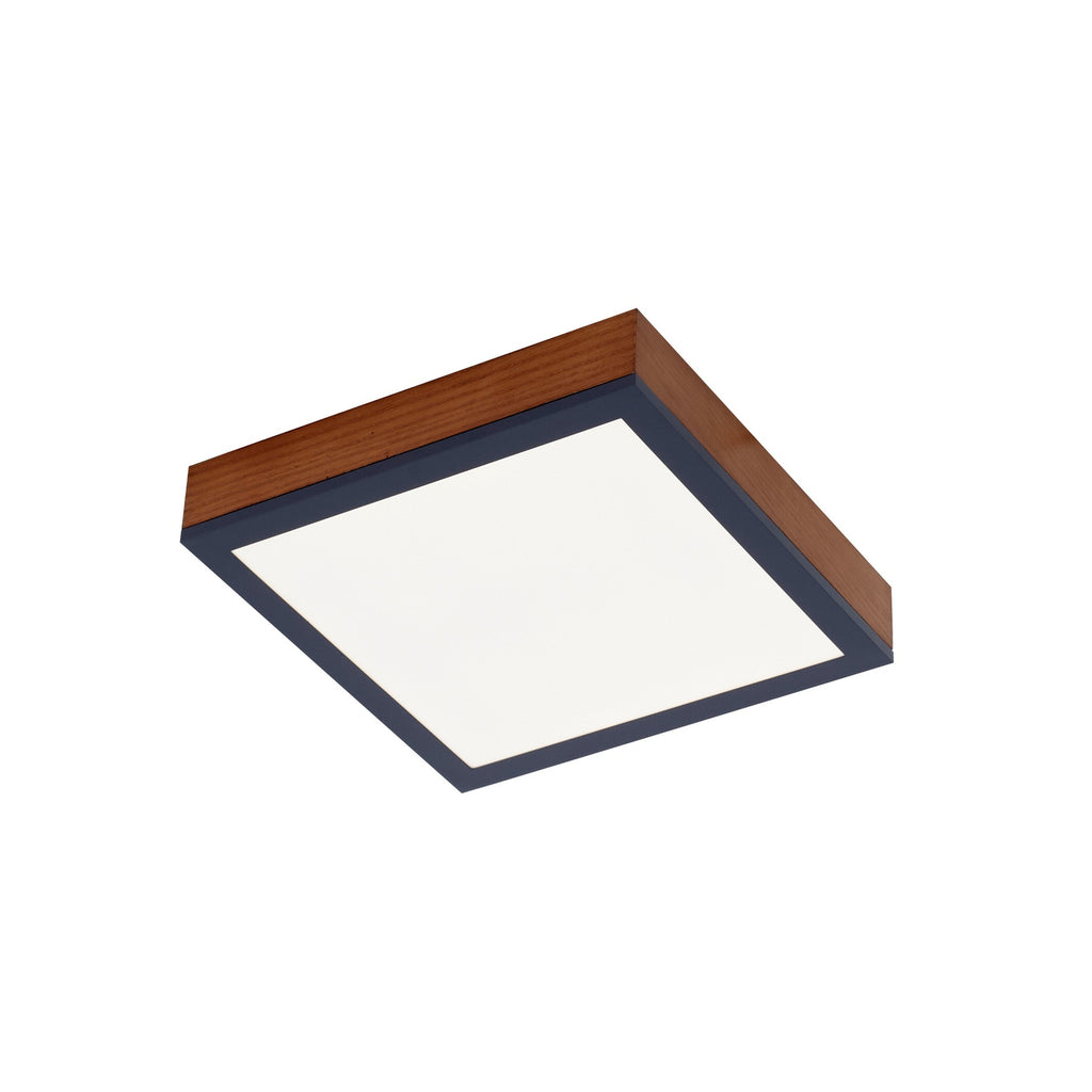LED taklampe Laviona kvadratisk grafitt/tre 30x30 cm 9W montert i rom