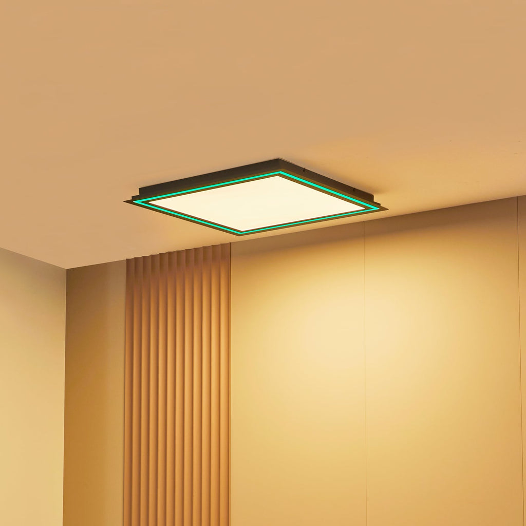 LED taklampe Leicy dimbar hvit 64 cm RGB CCT fjernkontroll forfra