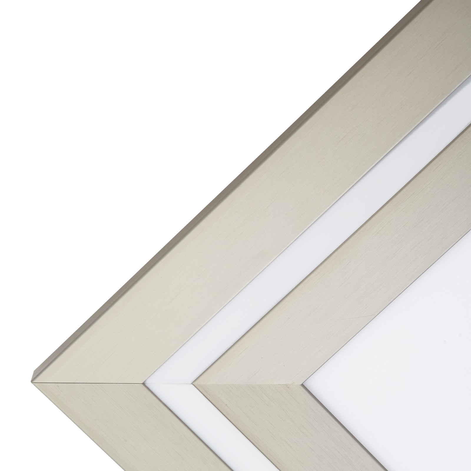 LED taklampe Leicy dimbar nikkel 60x60 cm RGB CCT lysstyrke demonstrasjon