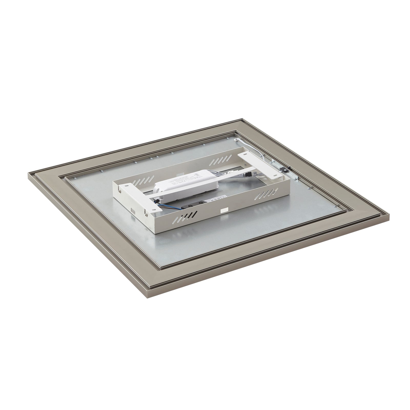 LED taklampe Leicy dimbar nikkel 60x60 cm RGB CCT materialdetalj