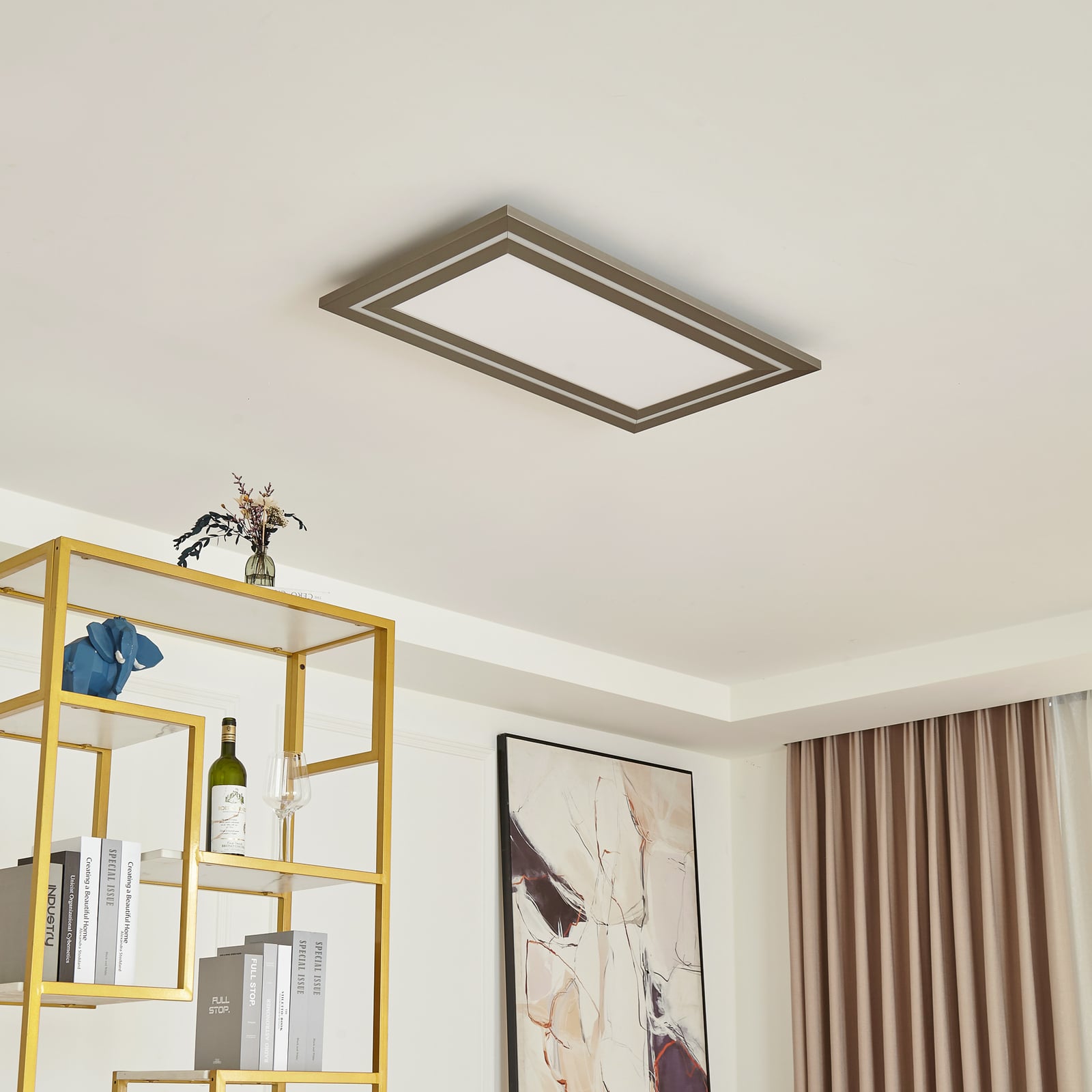 LED taklampe Leicy nikkel 80 cm detalj