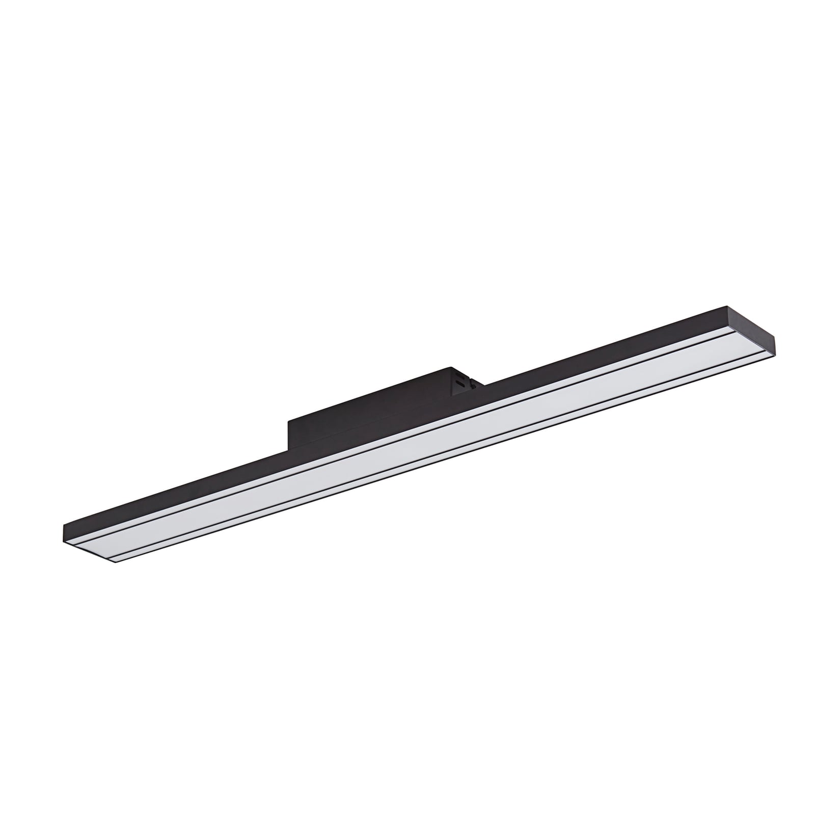Nærbilde av LED taklampe Leicy RGB CCT dimbar 100x10 cm svart