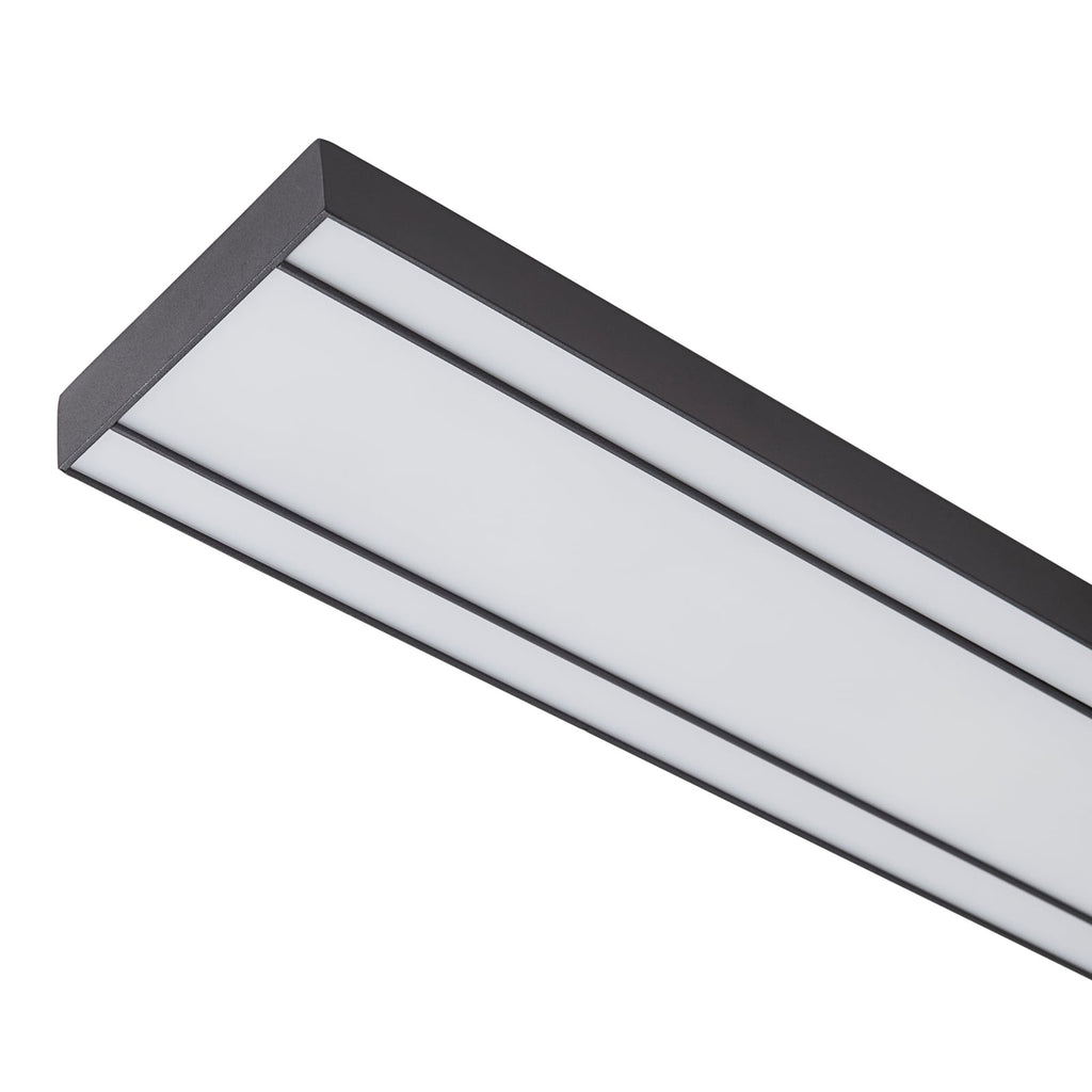 LED taklampe Leicy RGB CCT dimbar 100x10 cm svart fjernkontroll