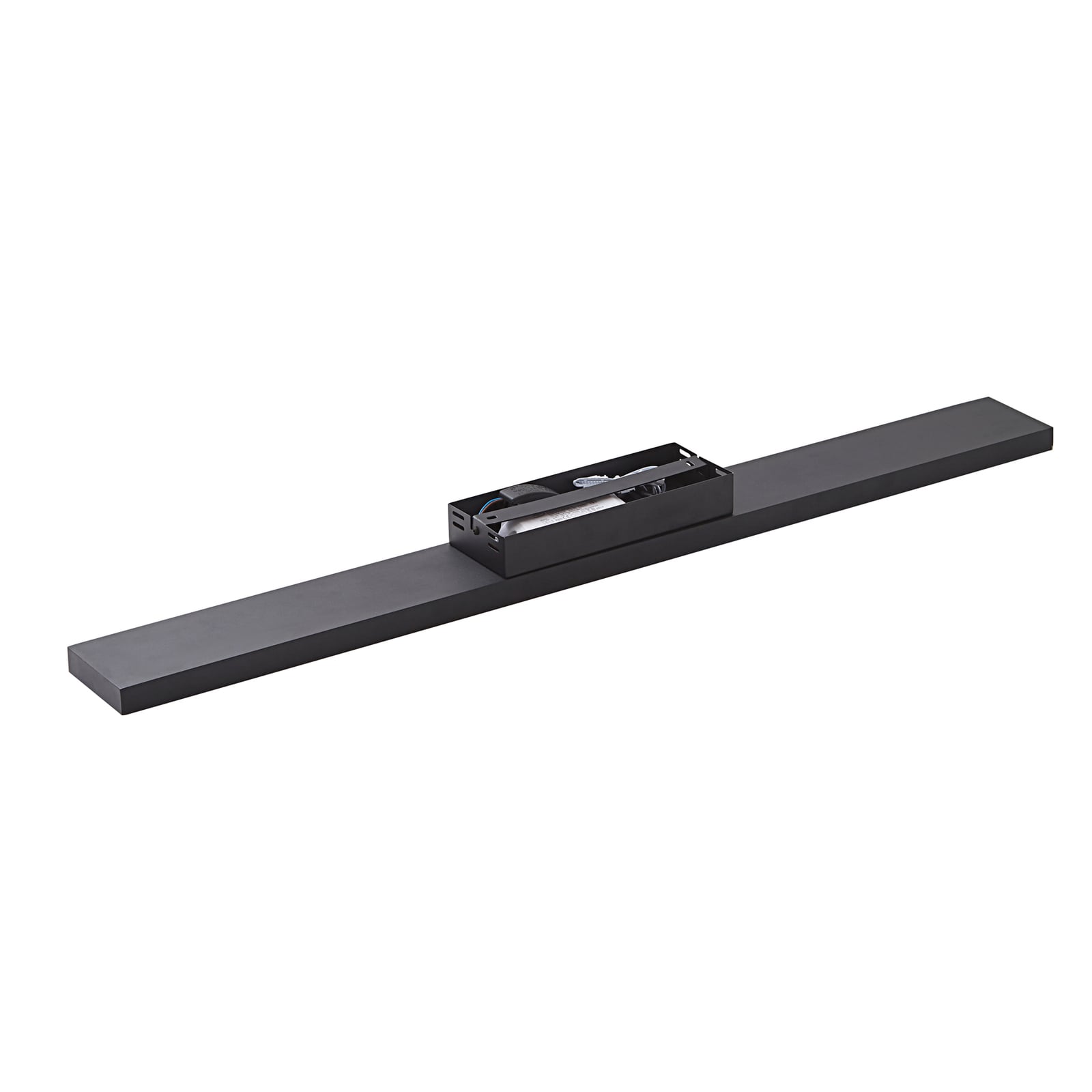 LED taklampe Leicy RGB CCT dimbar 100x10 cm svart lyser i mørkt rom
