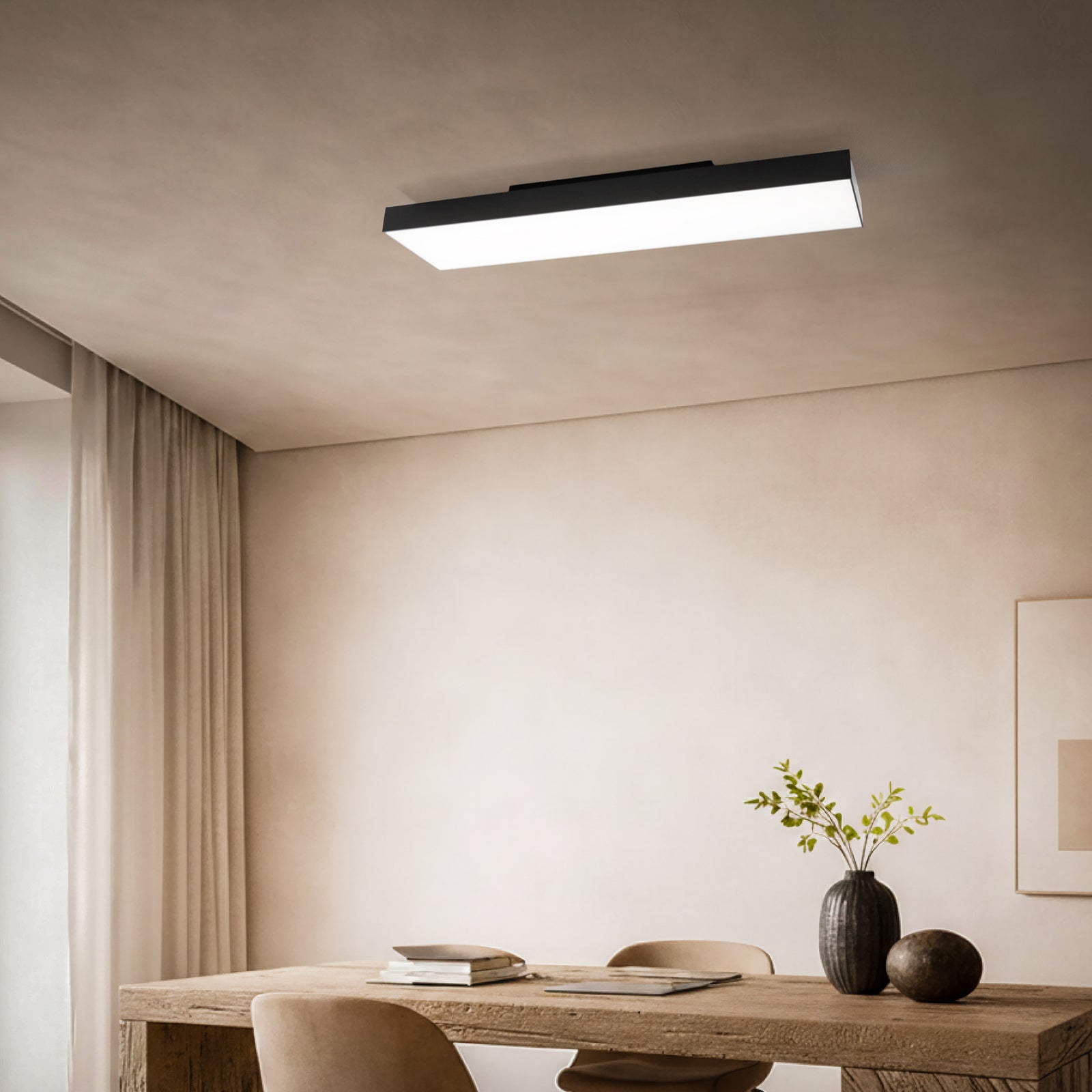 LED taklampe Leicy svart 100 cm RGBIC CCT dimbar bakside