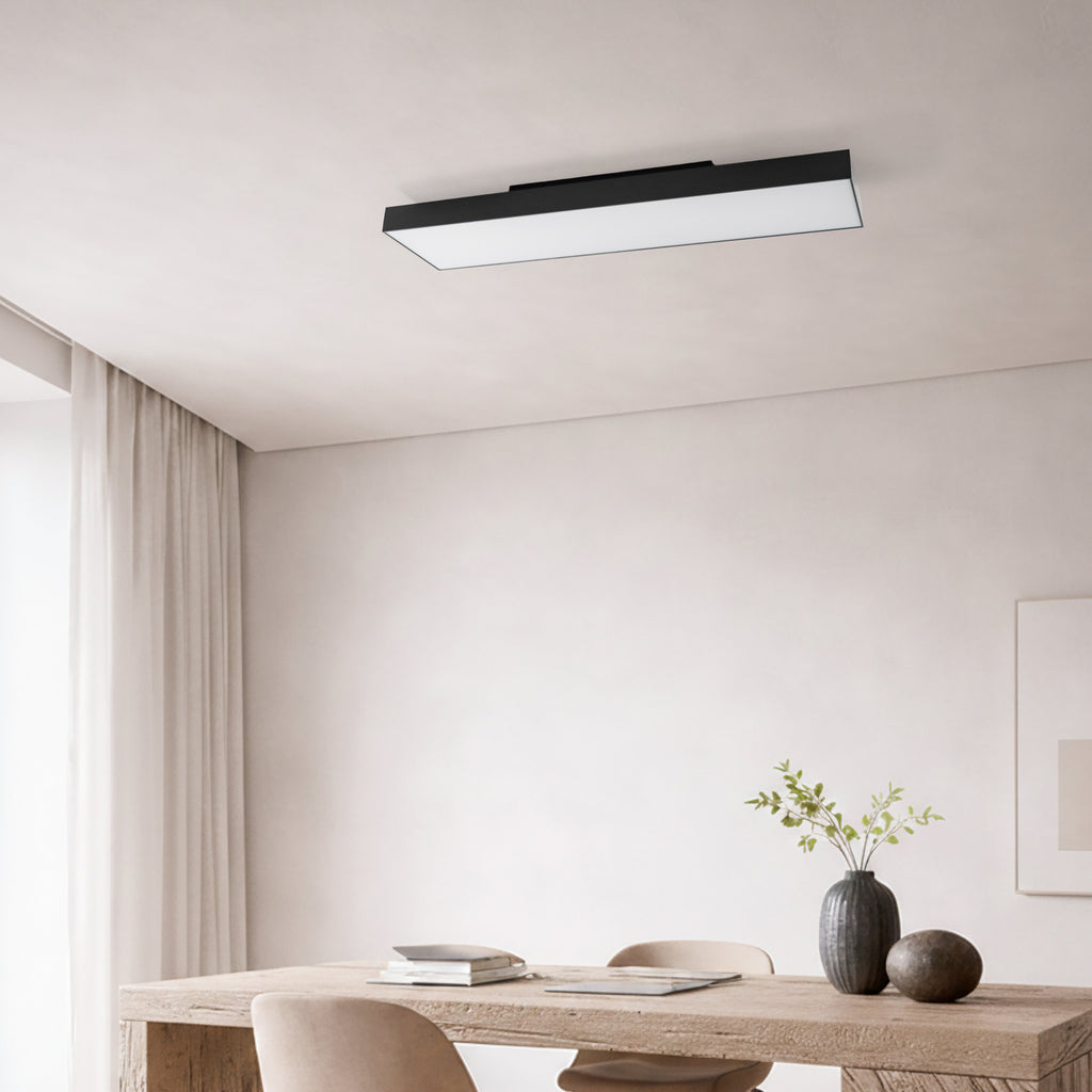 Detalj av LED taklampe Leicy svart 100 cm RGBIC CCT dimbar