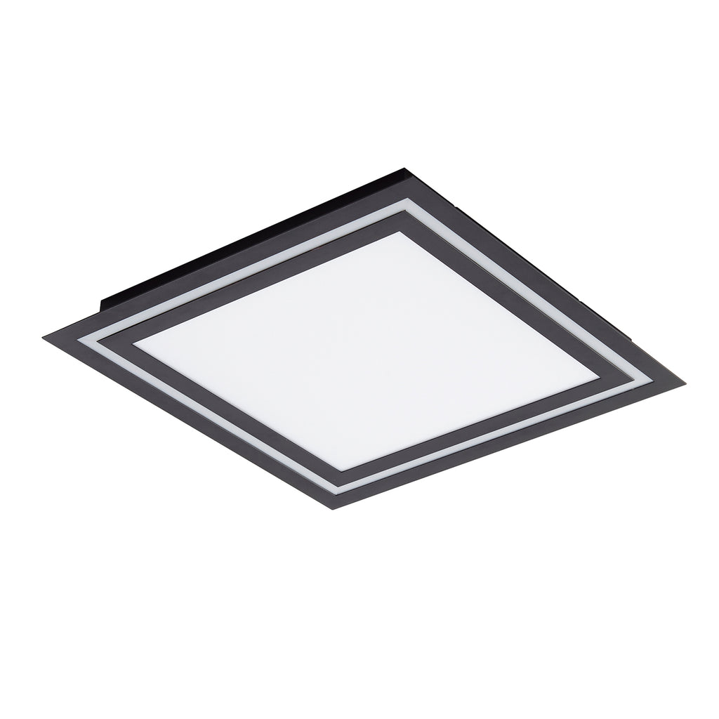 Montert LED taklampe Leicy svart 44 cm RGB CCT dimbar i stue