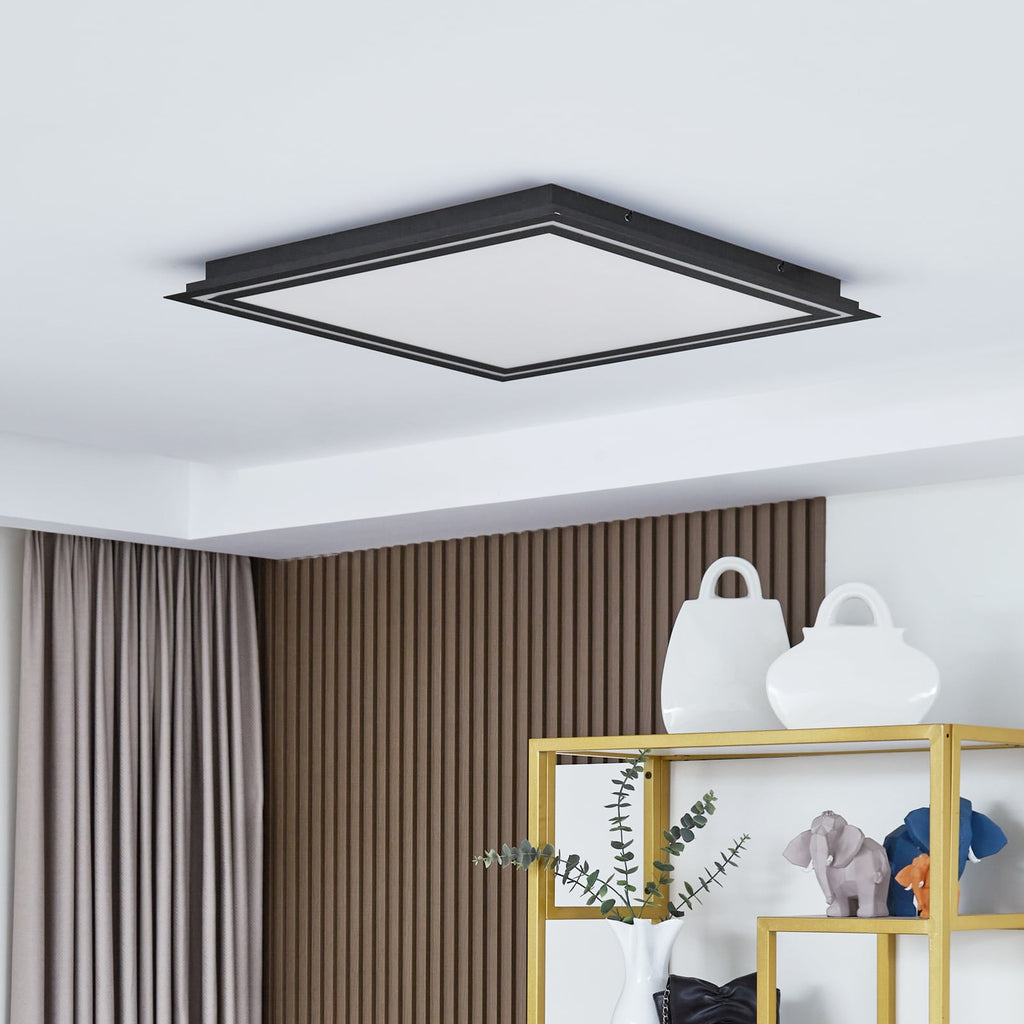 LED taklampe Leicy svart 64x64 cm RGB CCT fjernkontroll bakside