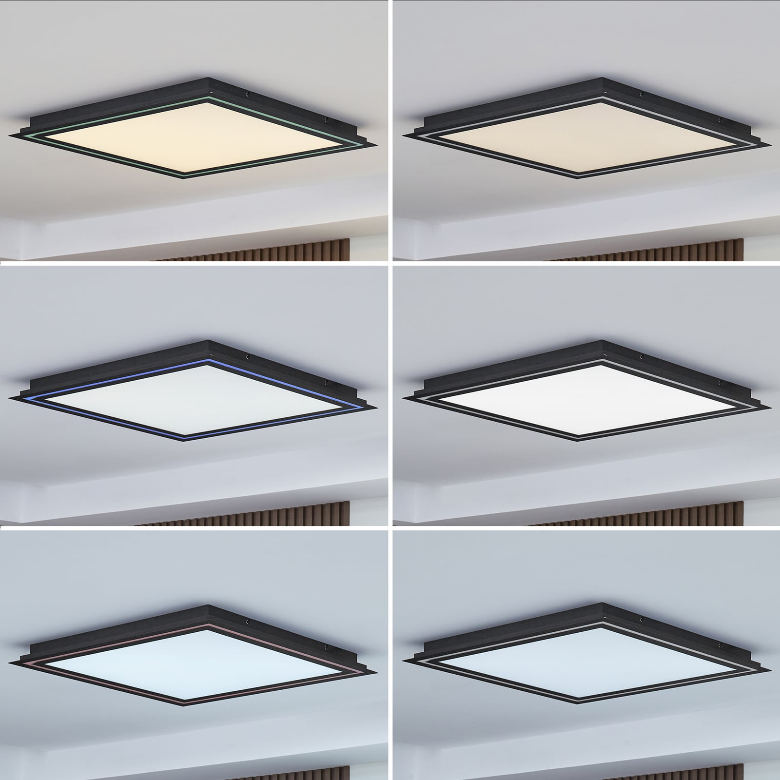 LED taklampe Leicy svart 64x64 cm RGB CCT fjernkontroll design