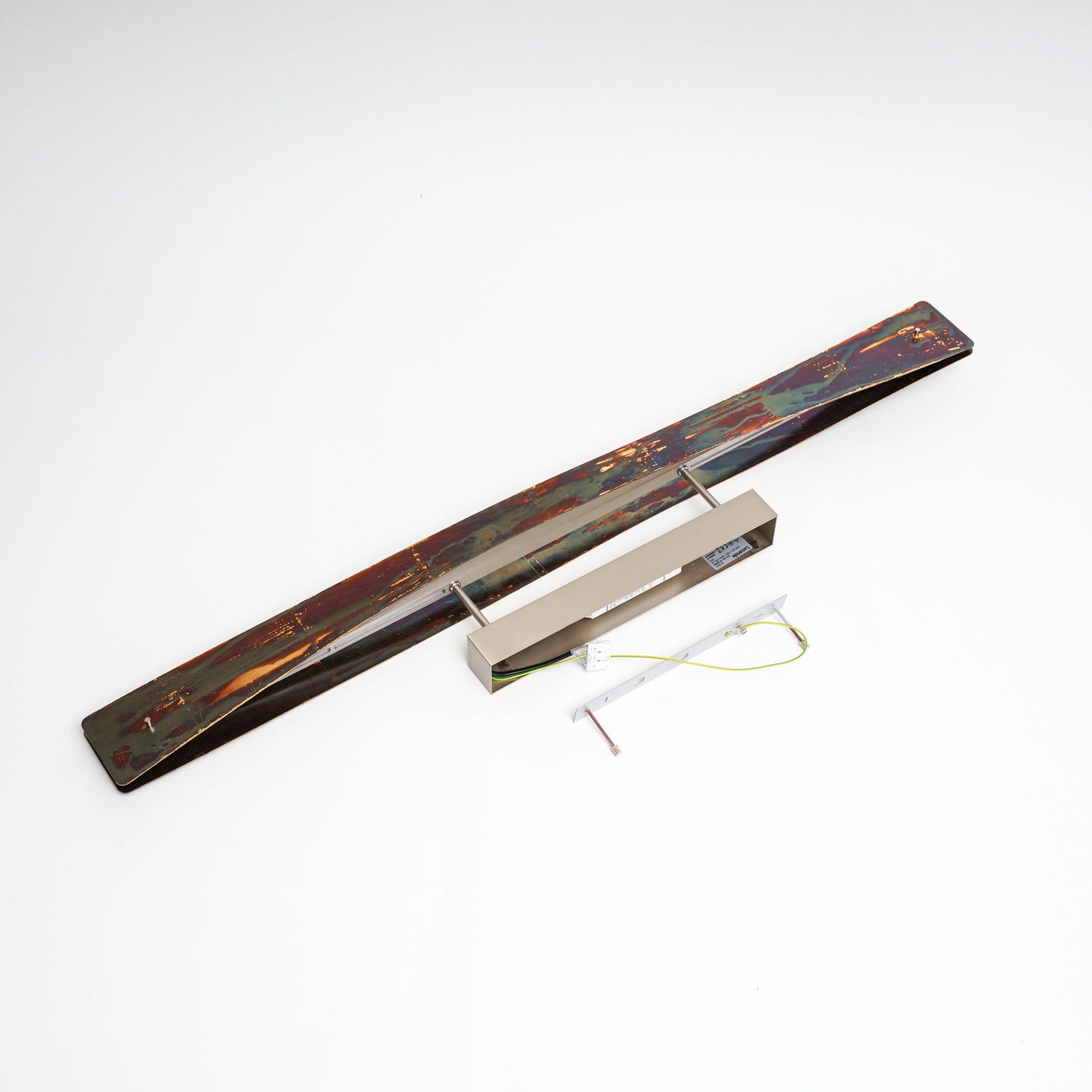 LED taklampe Lian gull oksidert 118 cm dimbar Quitani sideprofil