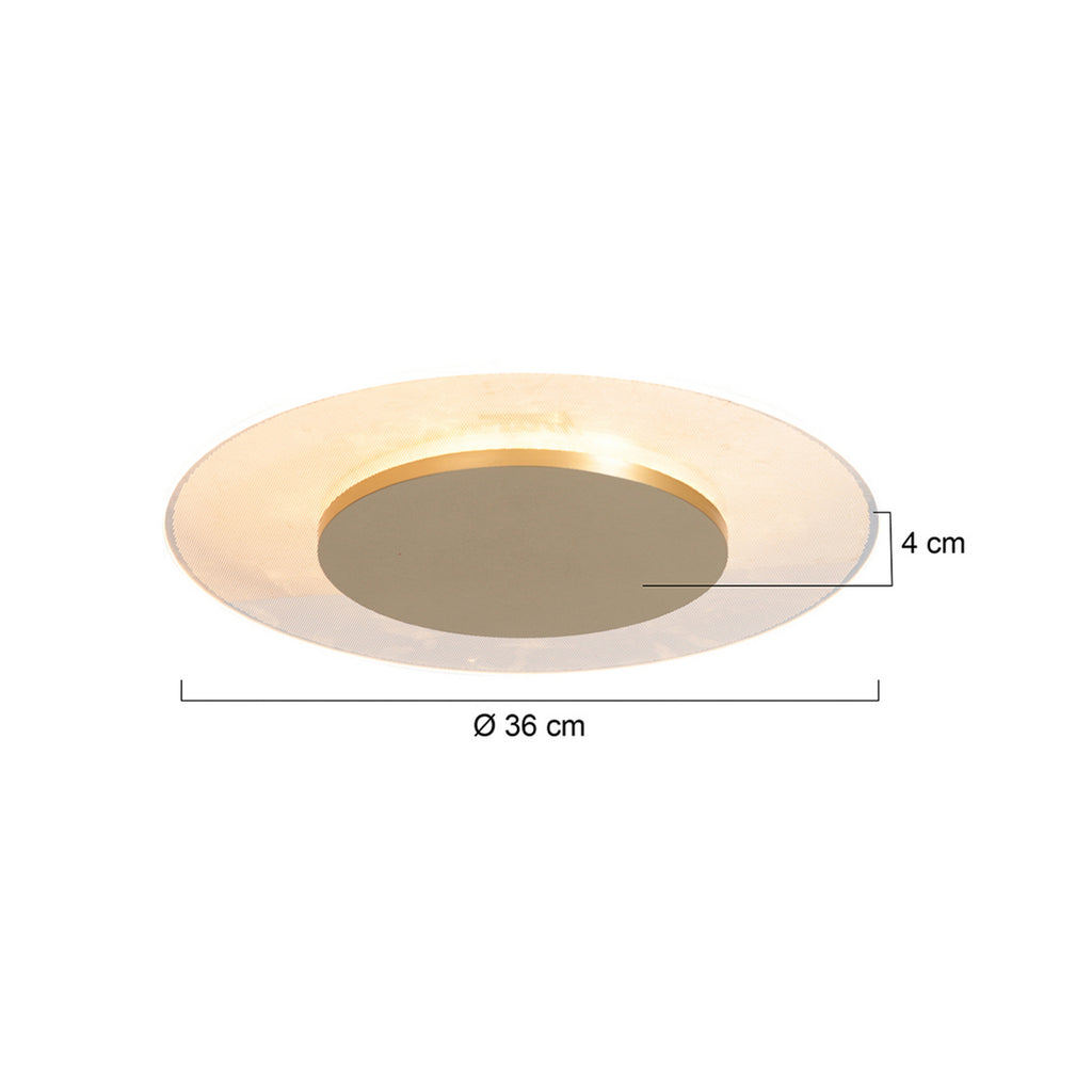 LED taklampe Lido dimbar gullfarget Ø36 cm 18W detalj