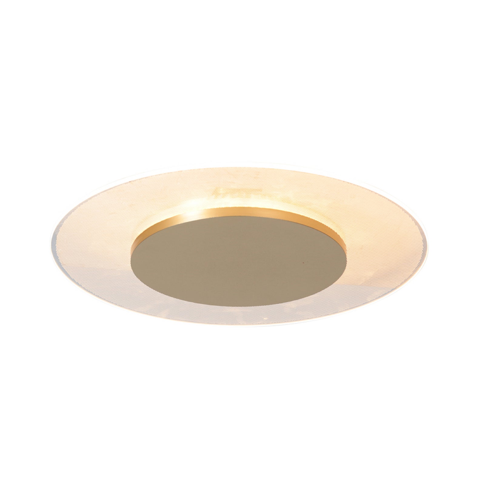 LED taklampe Lido dimbar gullfarget Ø36 cm 18W montert i rom