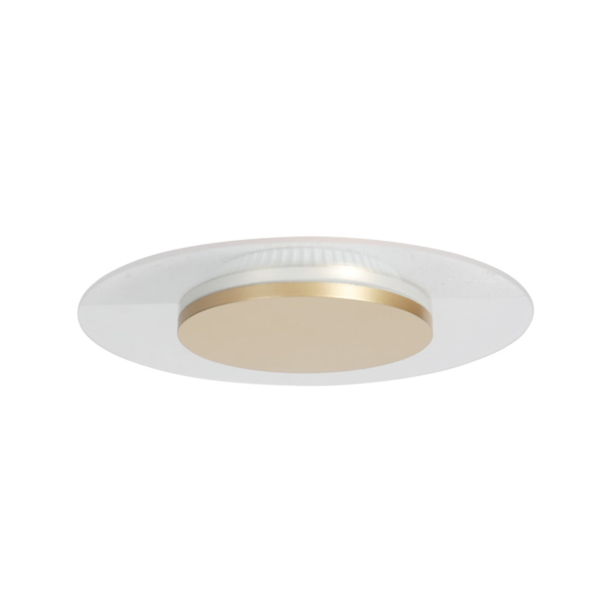 LED taklampe Lido dimbar gullfarget Ø28 cm bakside