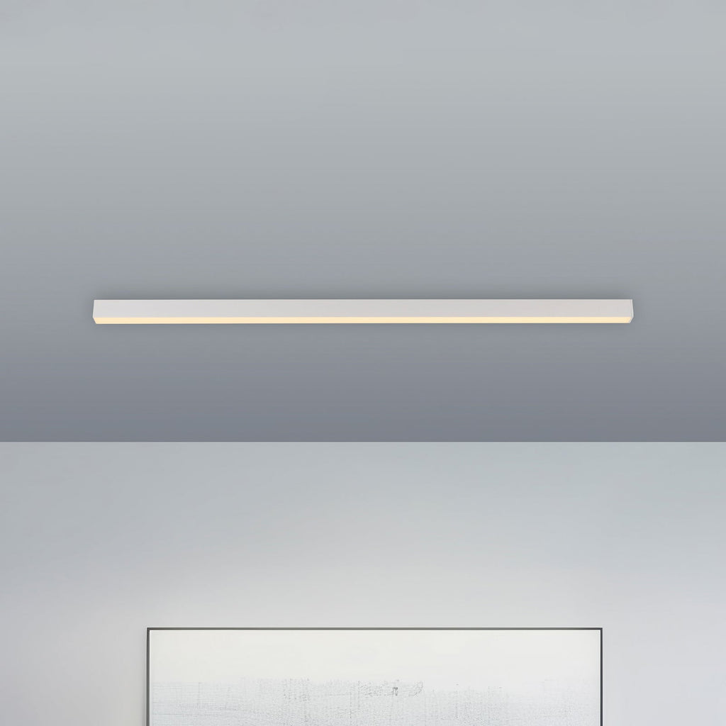 LED taklampe Lines dimbar 110 cm hvit CCT med fjernkontroll forfra