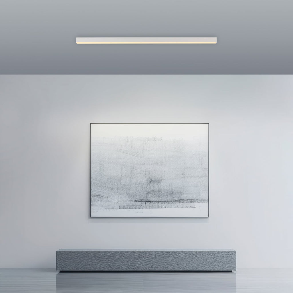 LED taklampe Lines dimbar 110 cm hvit CCT med fjernkontroll bakside