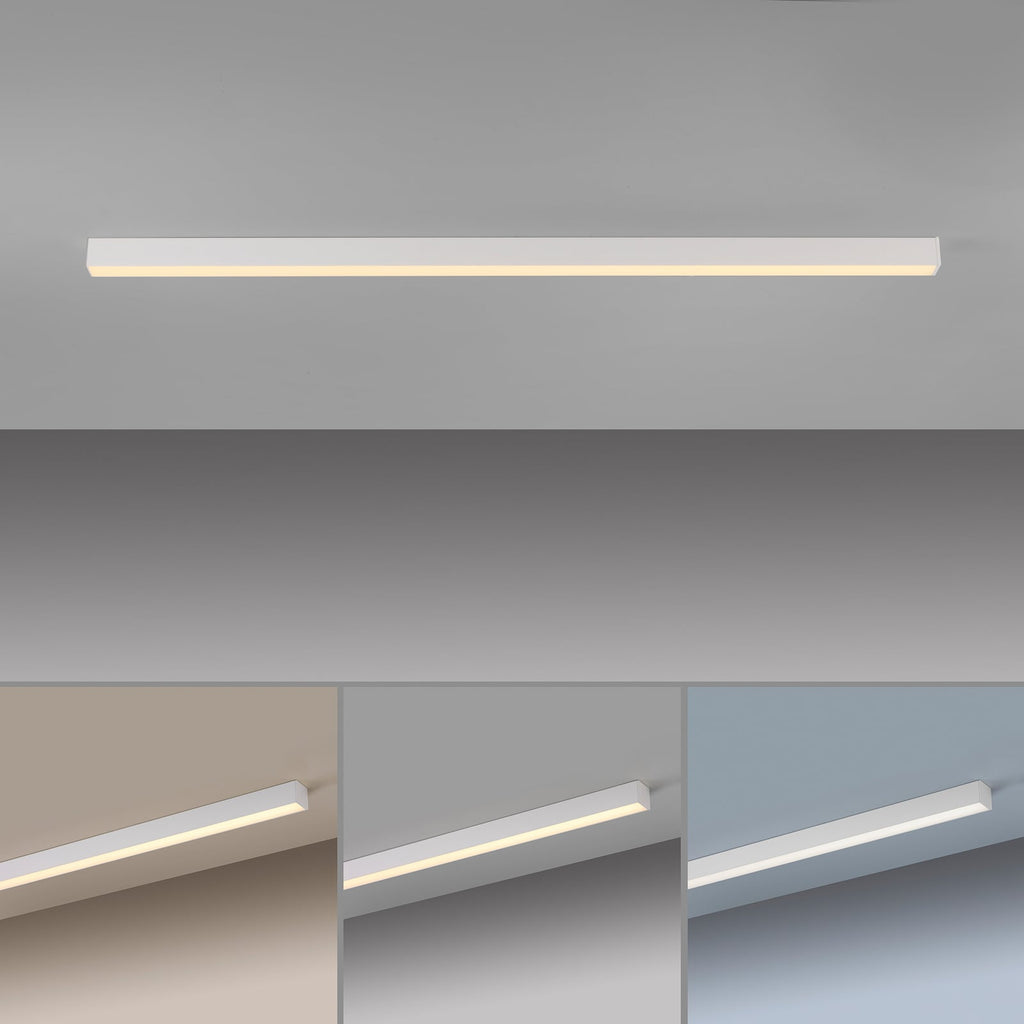 LED taklampe Lines dimbar 110 cm hvit CCT lysstyrke demonstrasjon