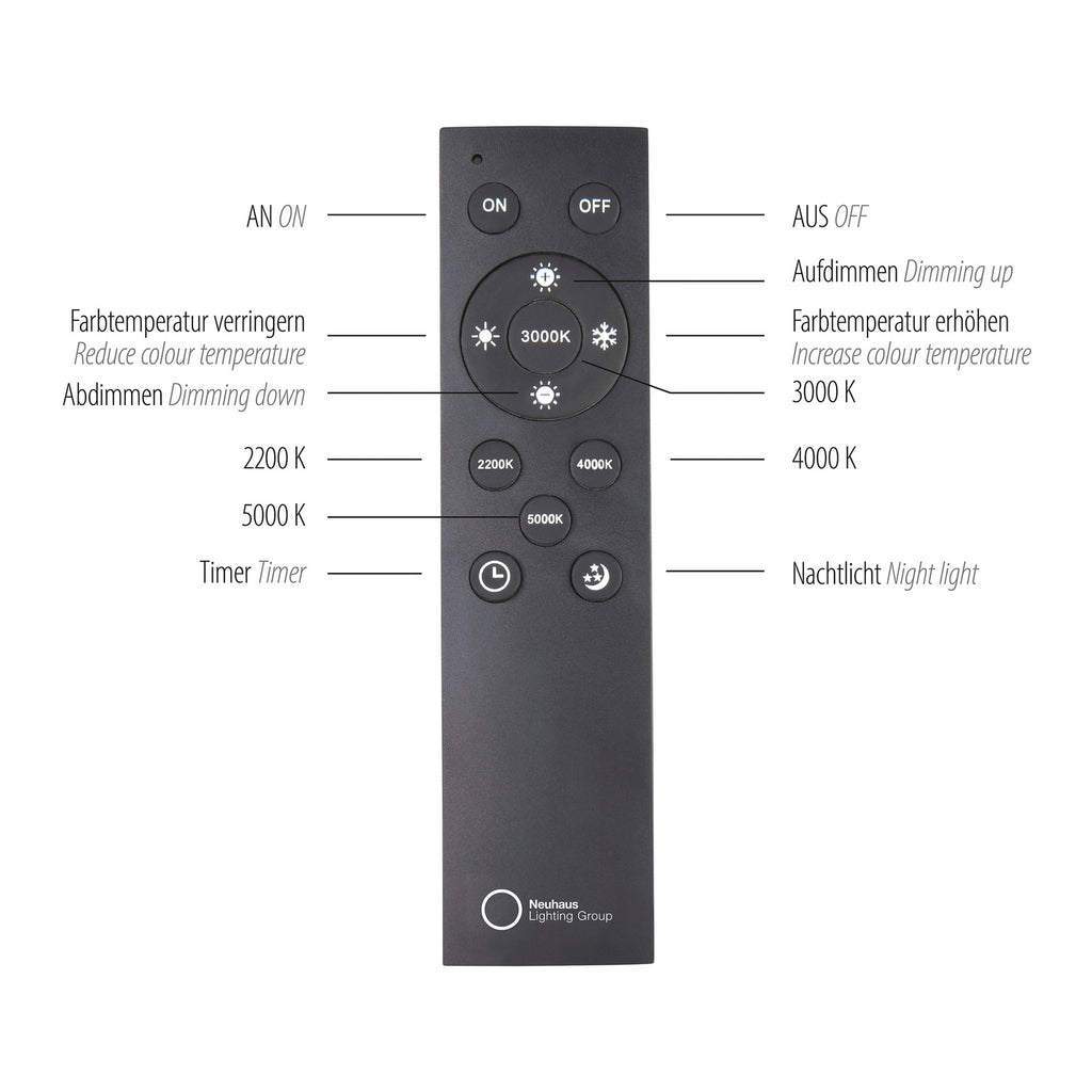 LED taklampe Lines dimbar 110 cm hvit CCT i moderne interiør