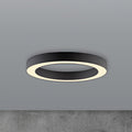 LED taklampe Lines dimbar CCT Ø35 cm grafitt med fjernkontroll forfra