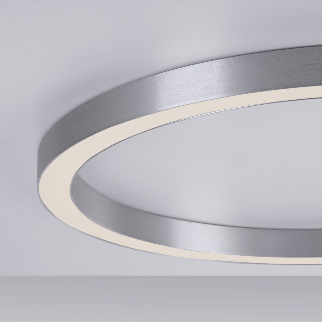 LED taklampe Lines Round dimbar CCT Ø70 cm sølv montert i rom