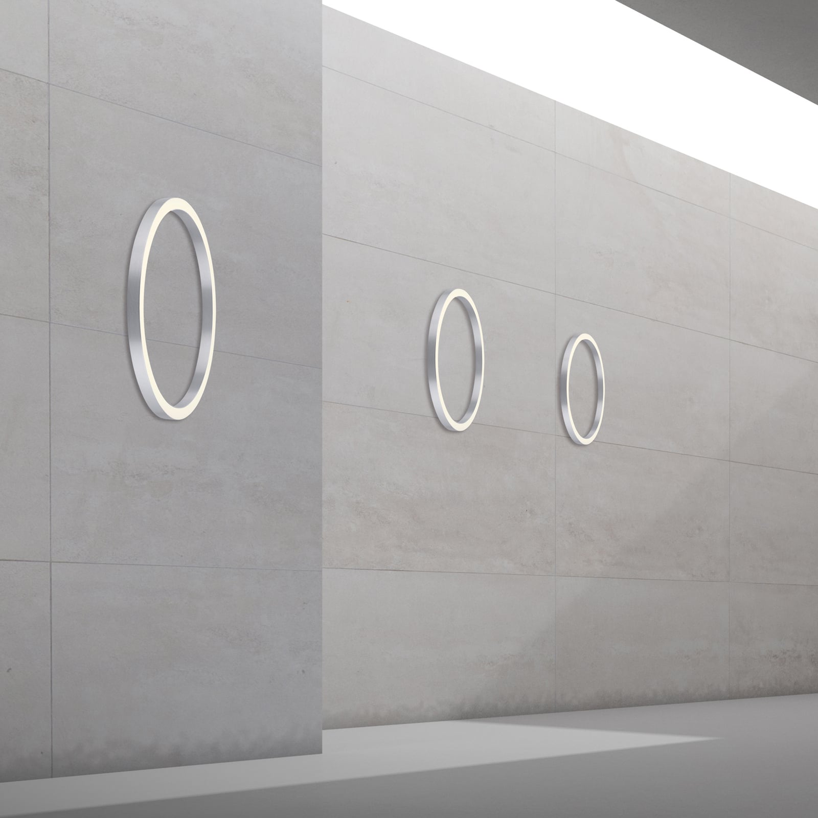 LED taklampe Lines Round dimbar CCT Ø70 cm sølv emballasje