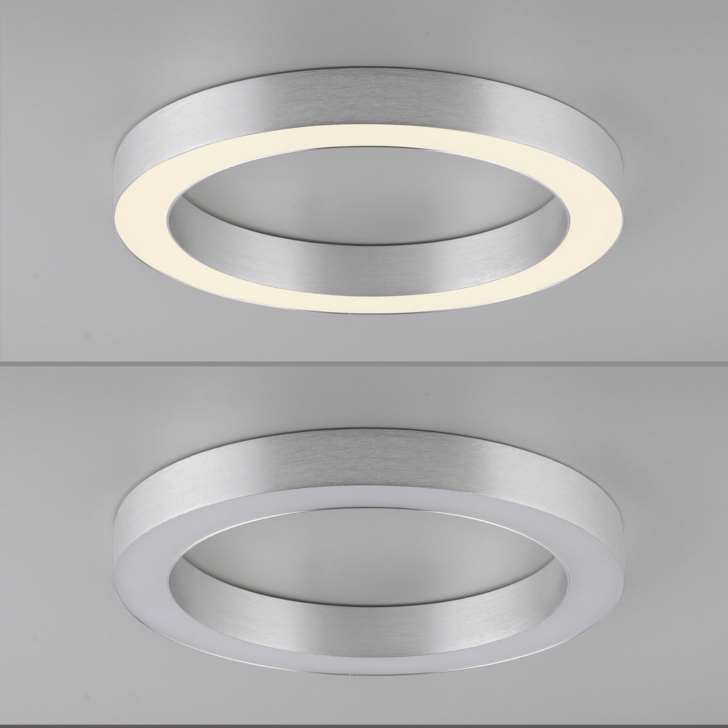 LED taklampe Lines sølv CCT dimbar med fjernkontroll